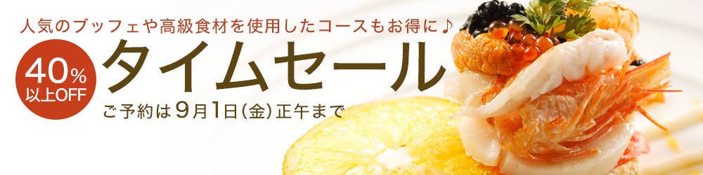 タイムセール<9月1日(金)正午まで>